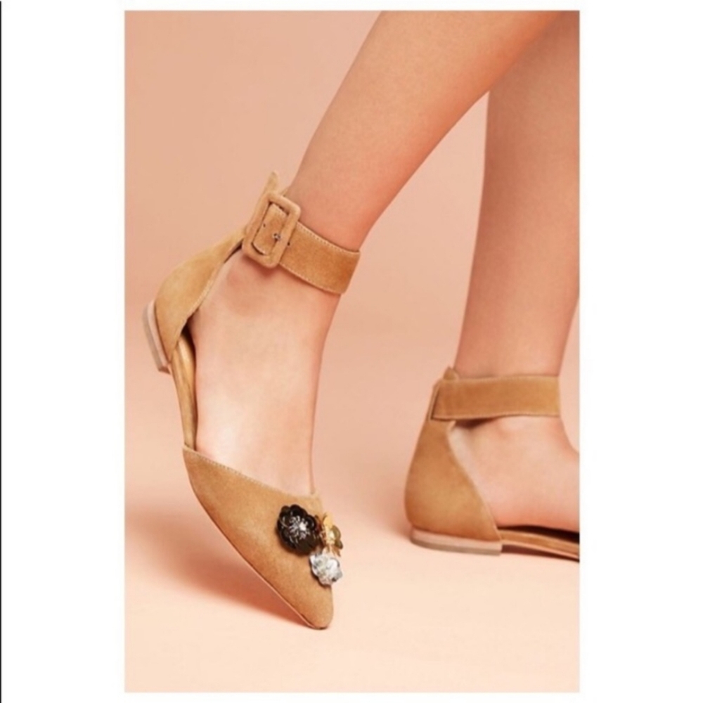 ANTHROPOLOGIE BILL BLASS SYLVIE EMBELLISHED FLATS 10 - Picture 3 of 16